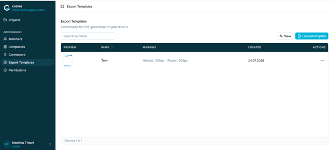 Export-Templates